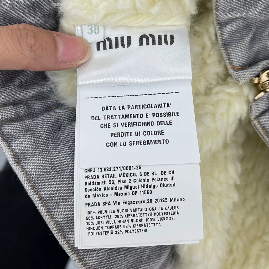 Miu Miu shearling denim jacket