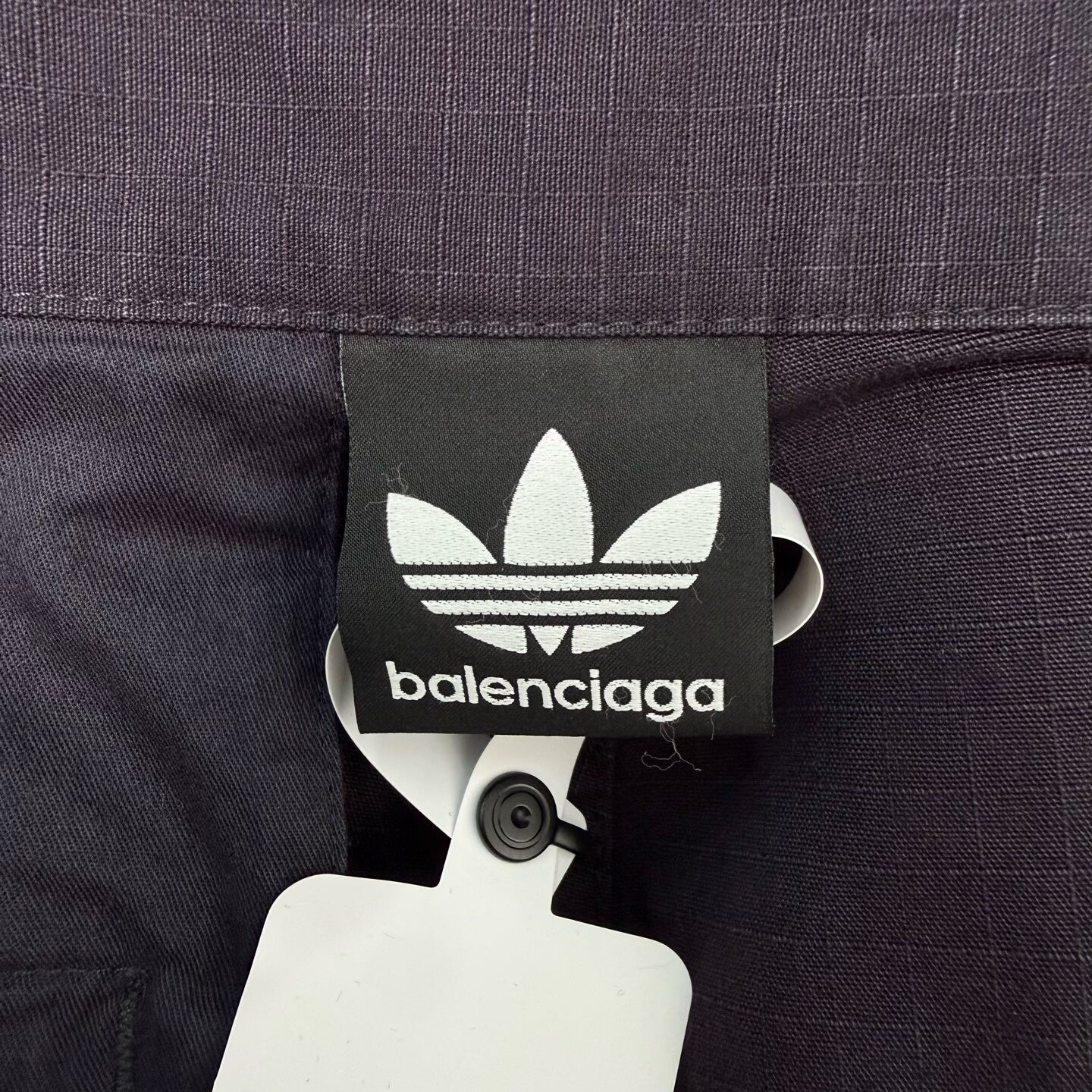 Balenciaga Paris Adidas Collaboration Trefoil Striped Black Shorts