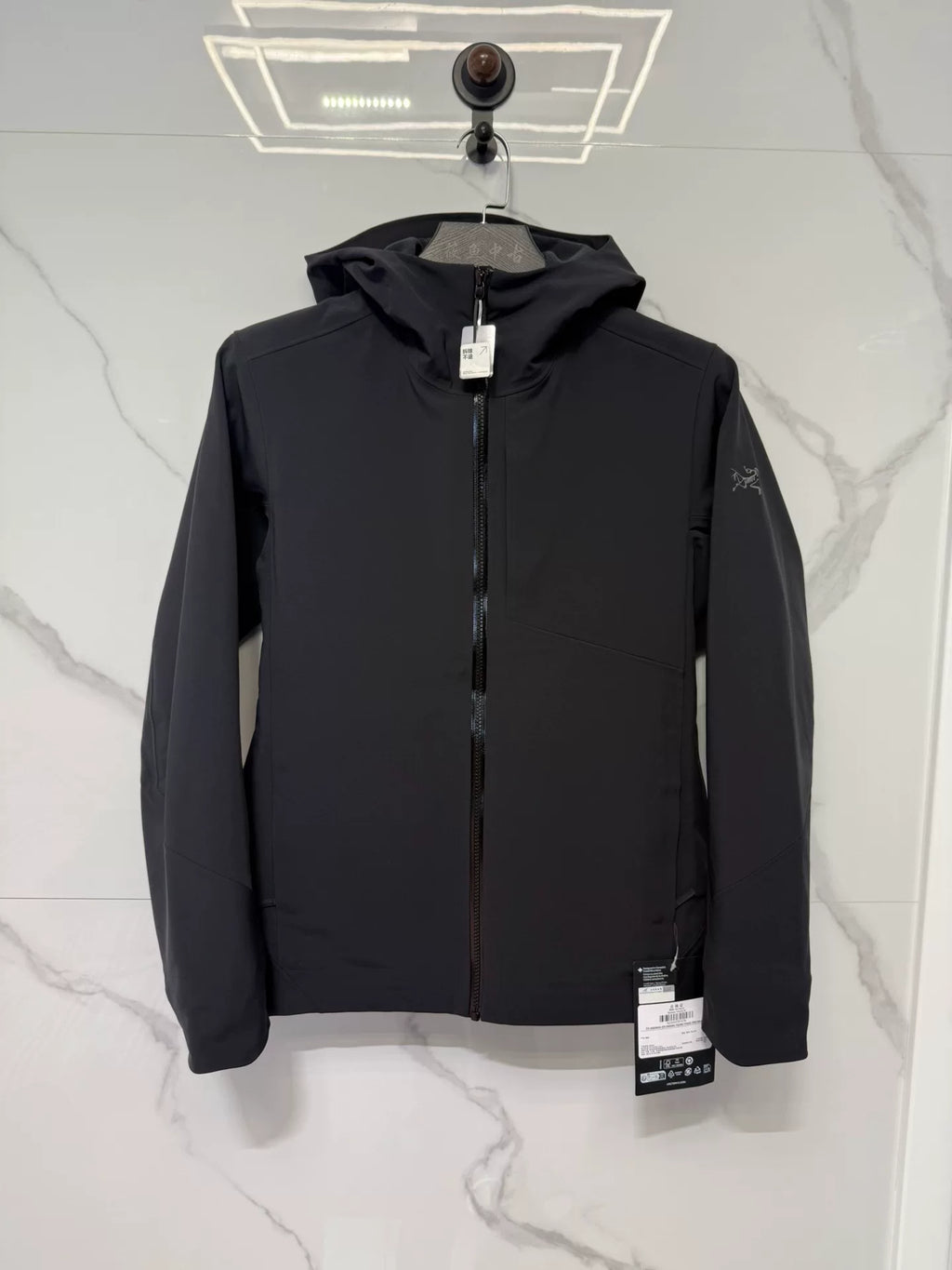 Arc'teryx Black Hooded Zip-Up Jacket