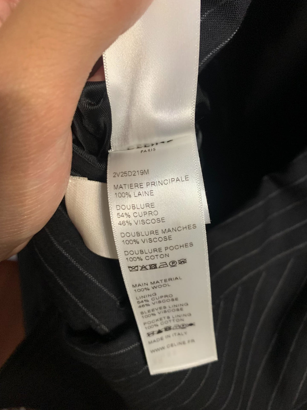 Celine 19FW Striped Double-Breasted Suit