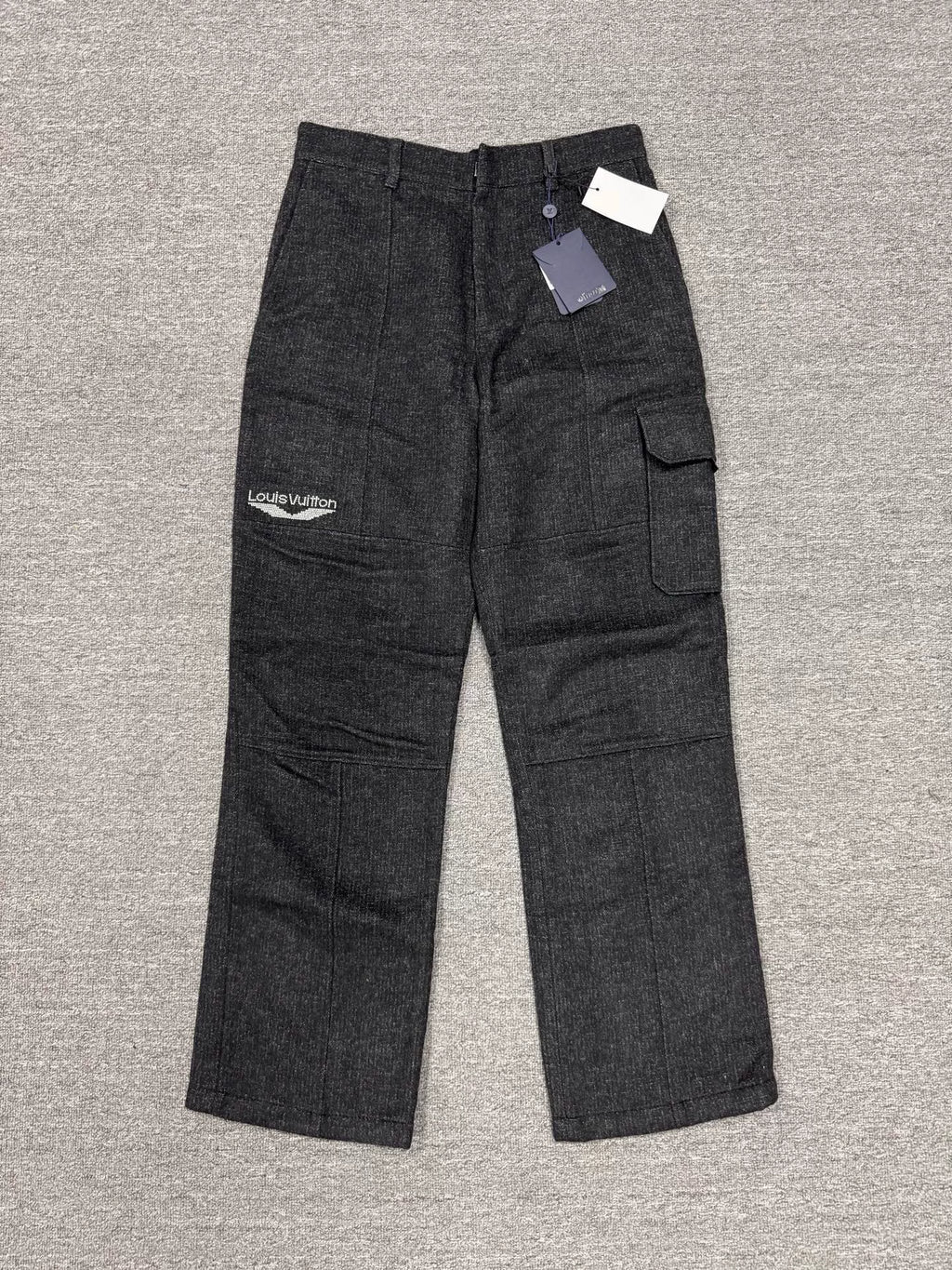 Louis Vuitton Wool Beaded Logo Trousers