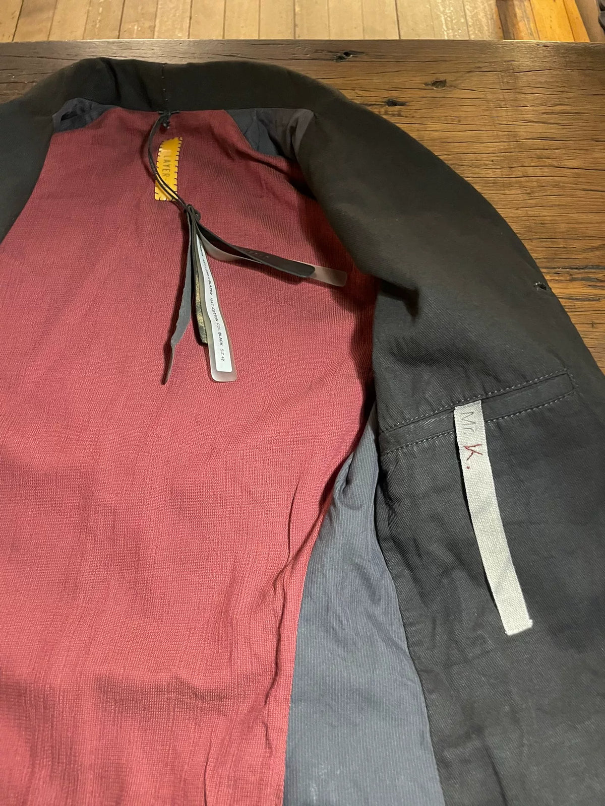 Layer-0 SS18 Black H-Shape Long Blazer Cotton Alessio