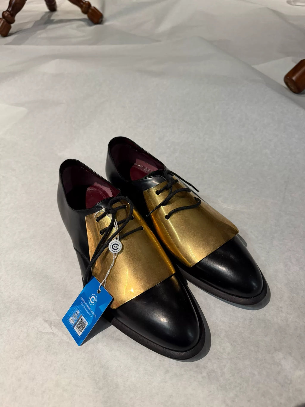 Celine SS06 Metal Decorated Leather Flats by Phoebe Philo