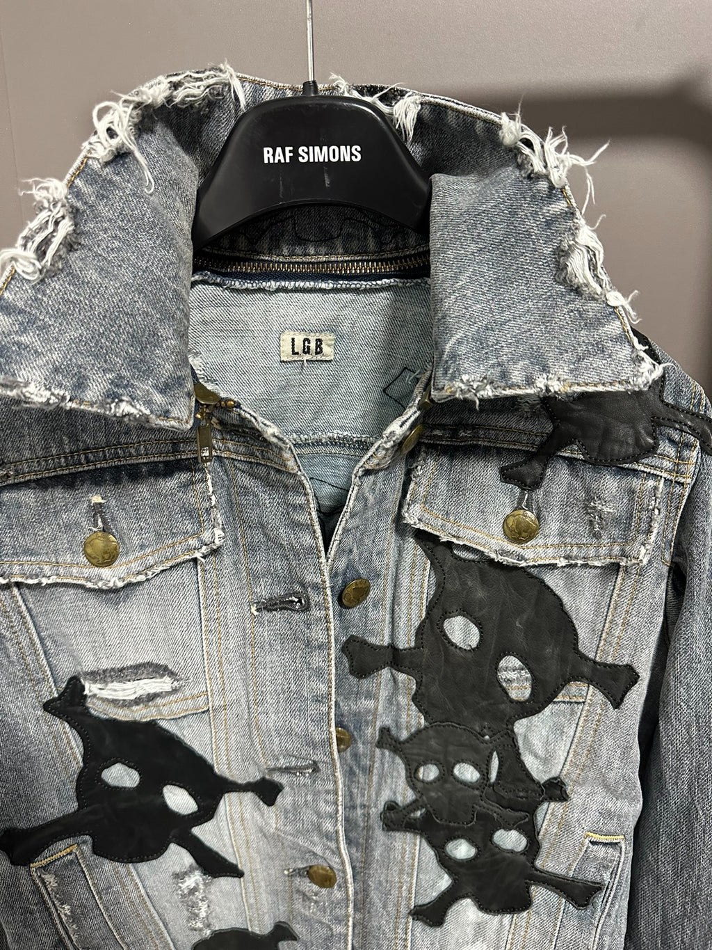 LGB l.g.b Patch Skull Denim Jacket