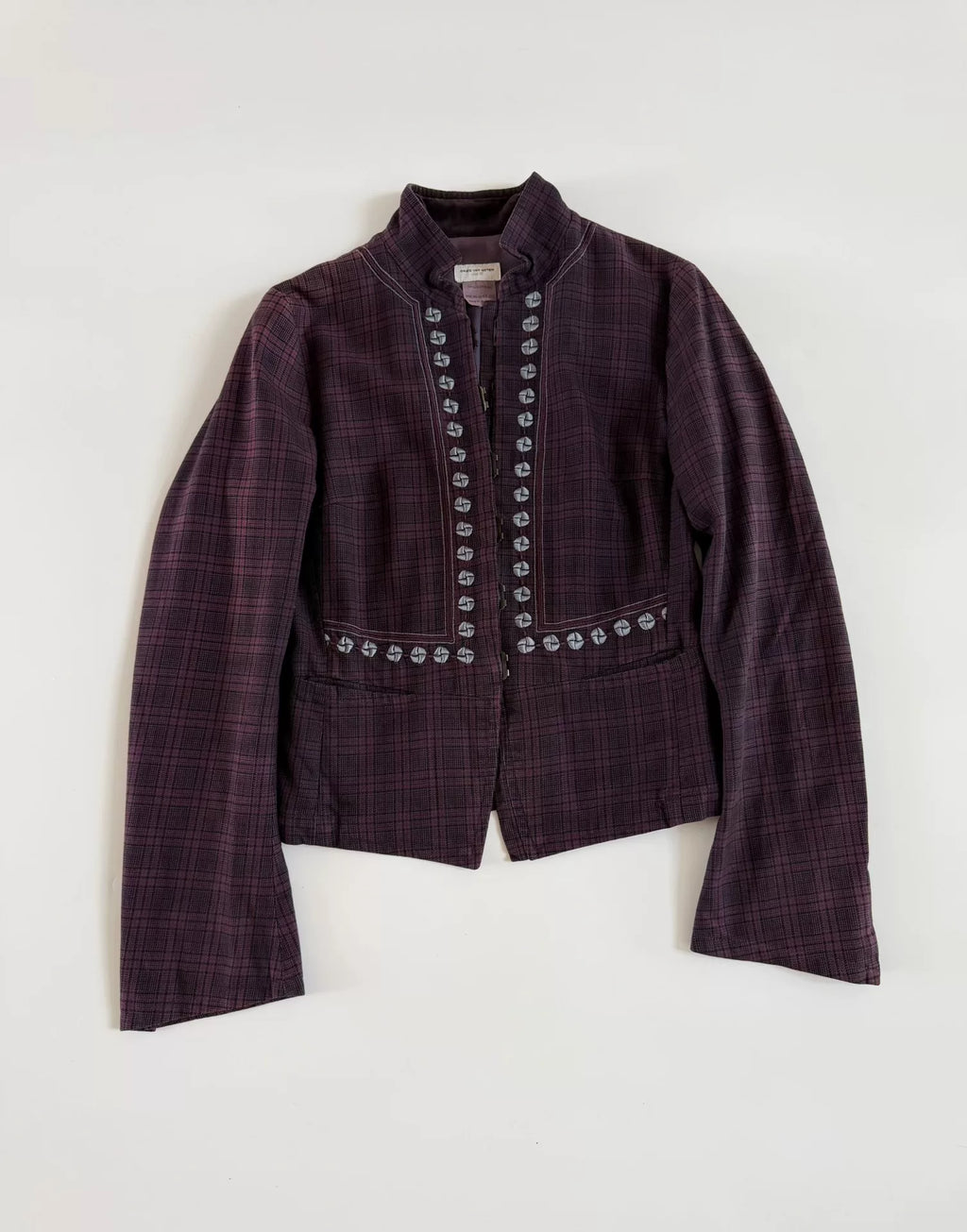 Dries Van Noten 2002 Purple Embroidered Vintage Jacket