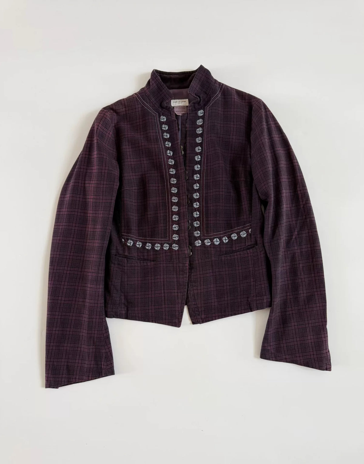 Dries Van Noten 2002 Purple Embroidered Vintage Jacket