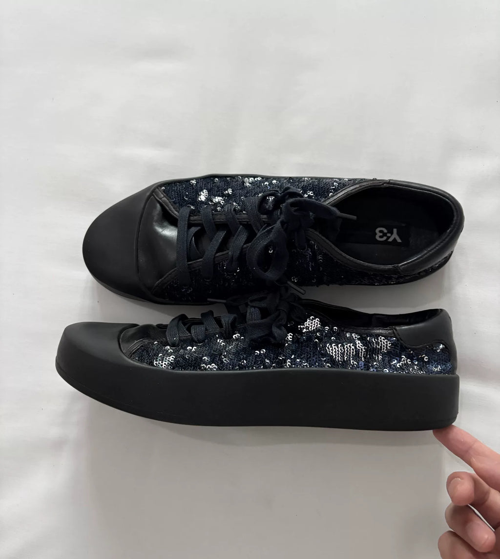 Yohji Yamamoto Sequin Leather Sneakers