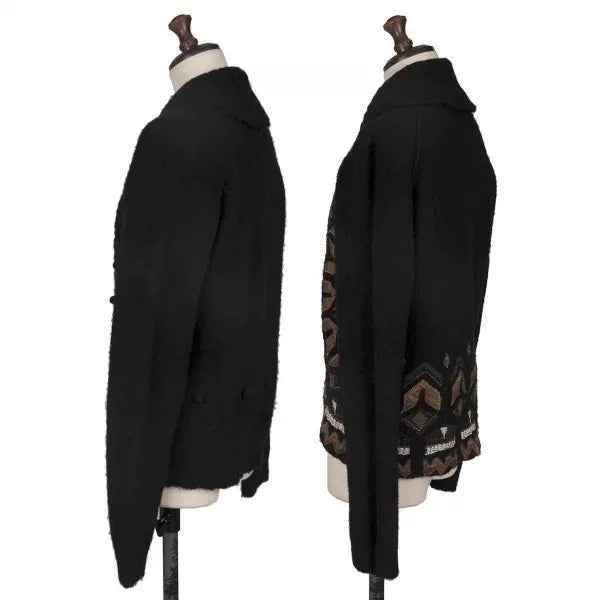 Issey Miyake Vintage Black Patterned Knit Sweater