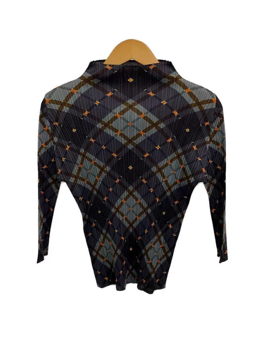 Issey Miyake PP Plaid Pleated Top