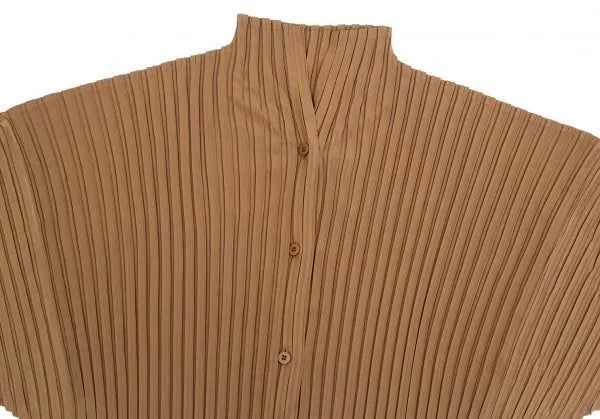 Issey Miyake Vintage Brown Deformed Pleated Top