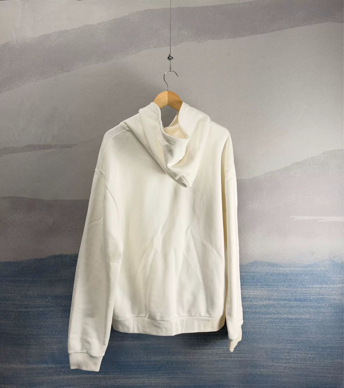 Louis Vuitton FW25 White Embossed Hooded Sweater