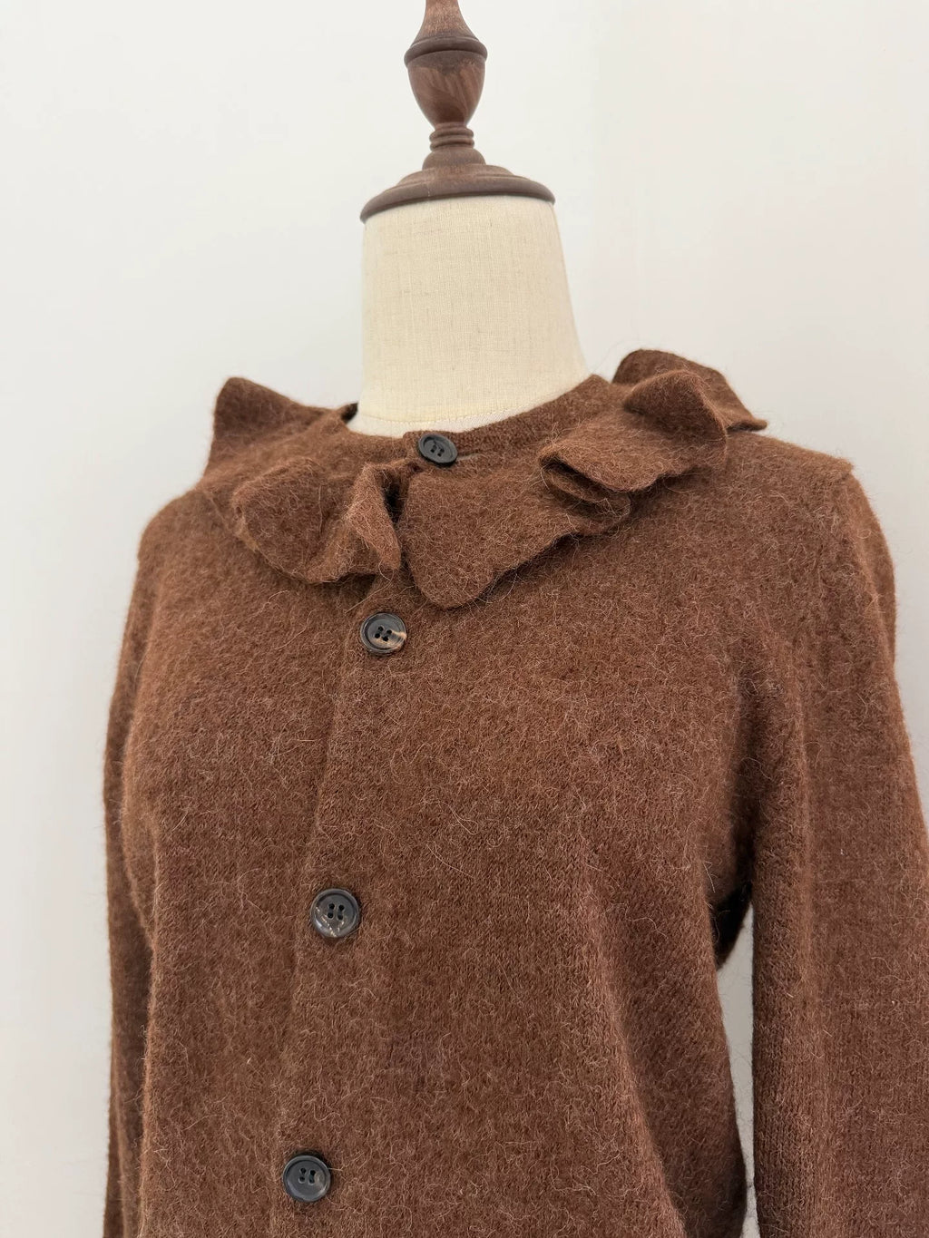 Comme Des Garcons Ruffle Collar Knit Cardigan - Devines