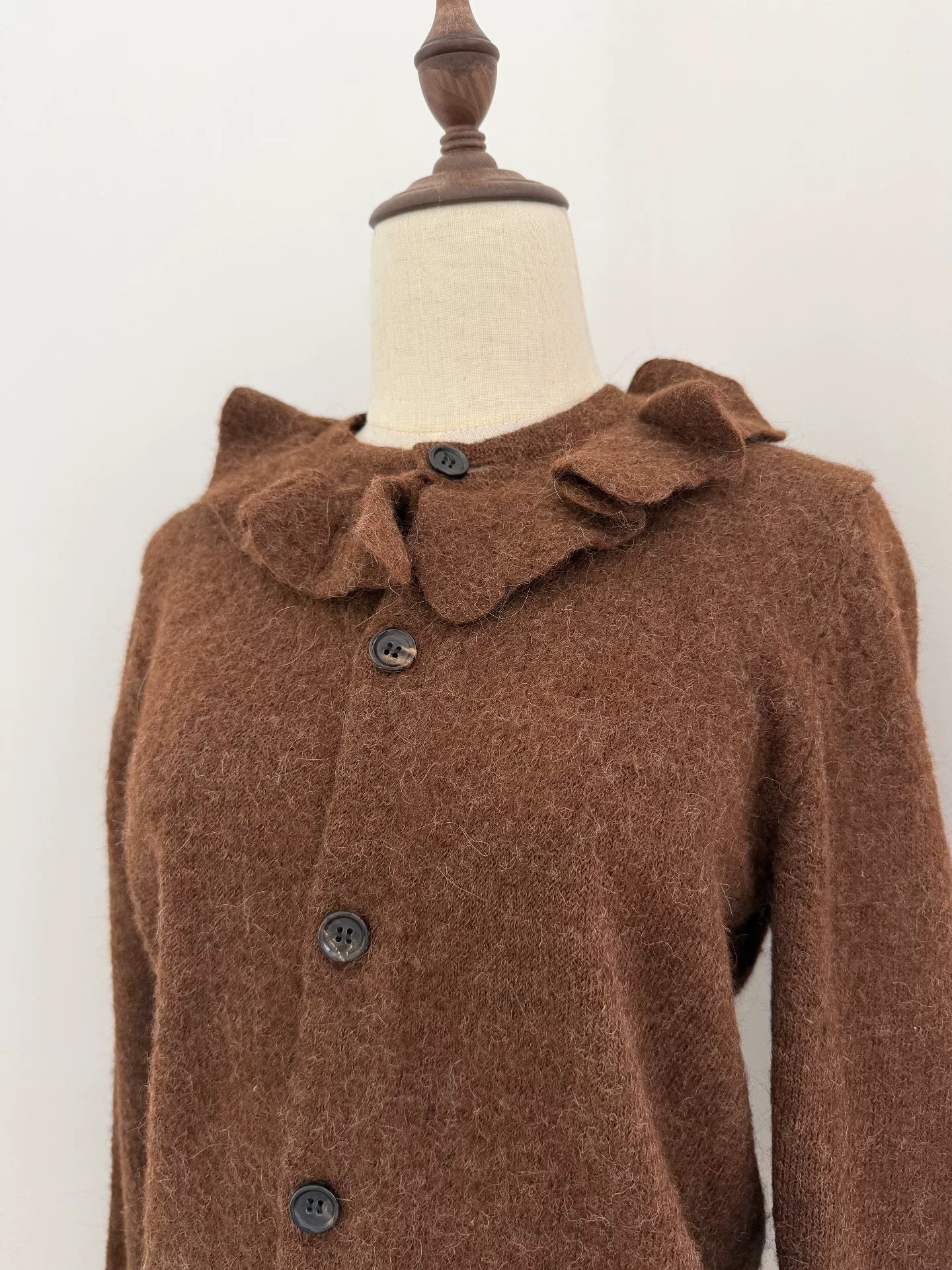 Comme Des Garcons Ruffle Collar Knit Cardigan - Devines