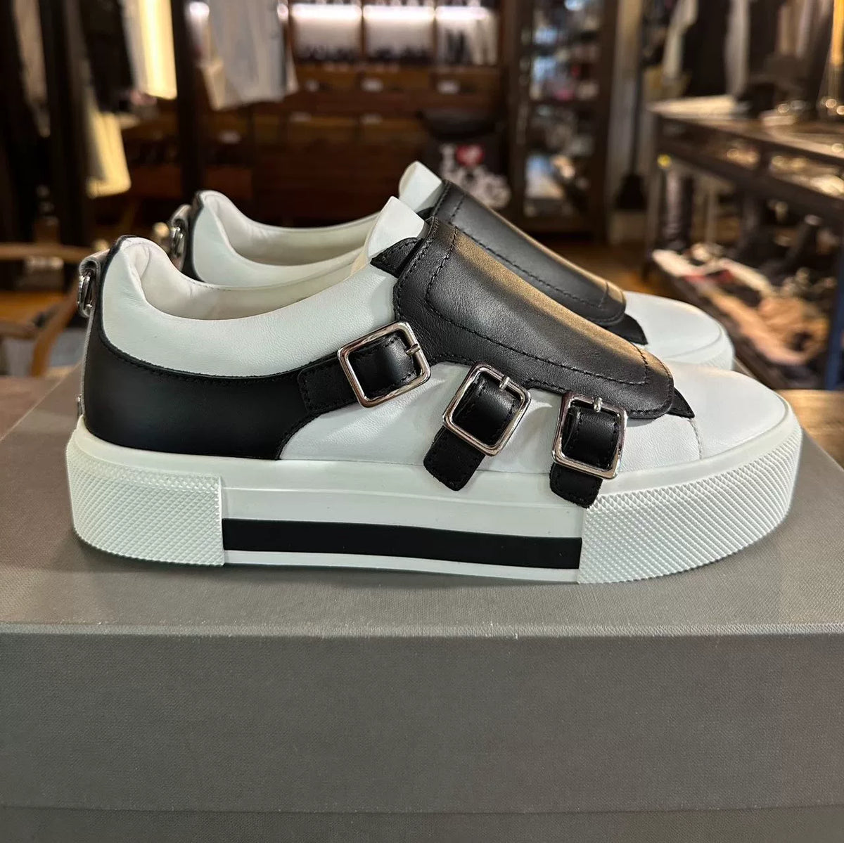 Alexander McQueen SS16 White Triple-Strap Low-Top Sneakers