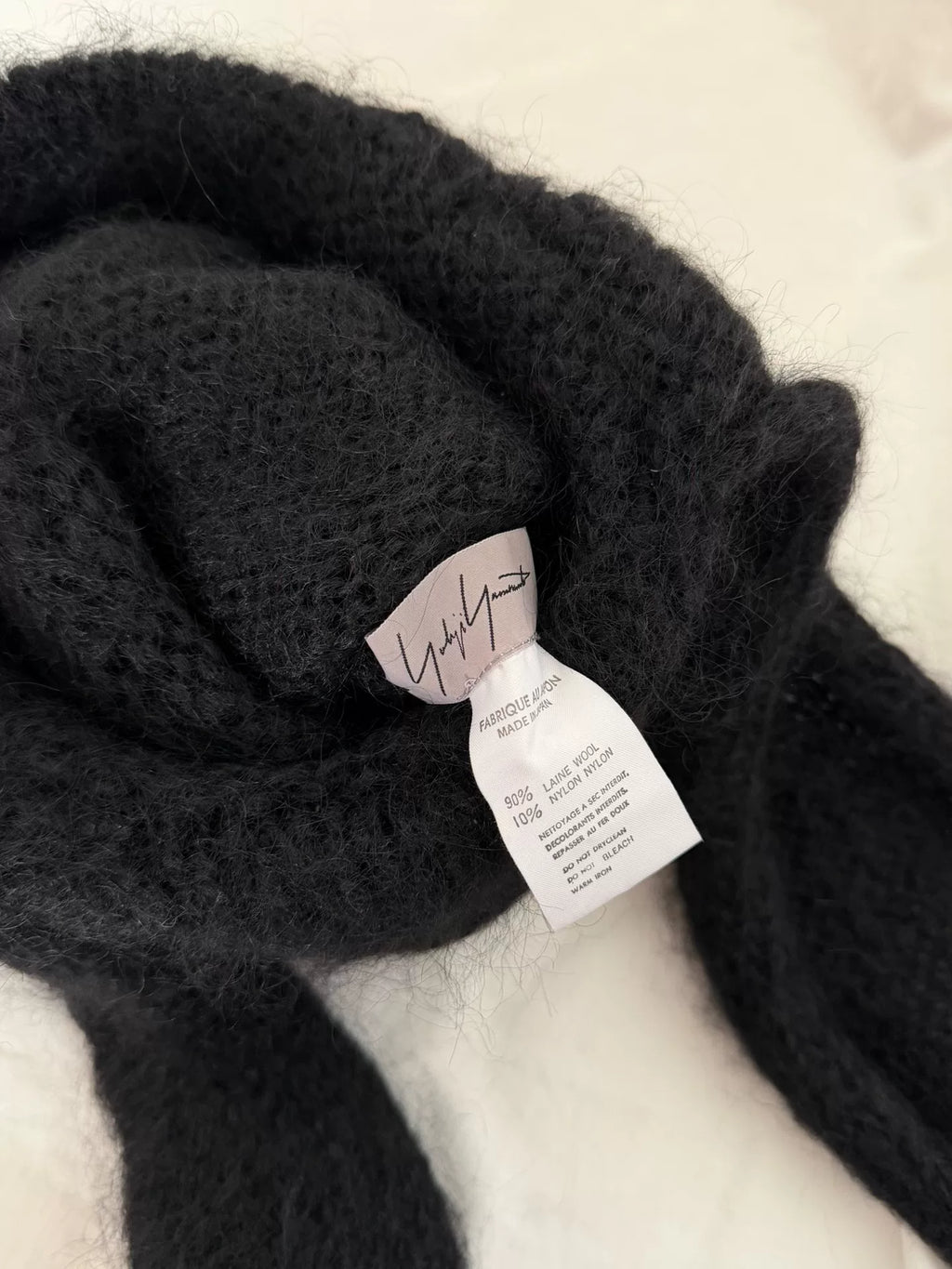 Yohji Yamamoto runway piece from the 1996 evening wear era beanie