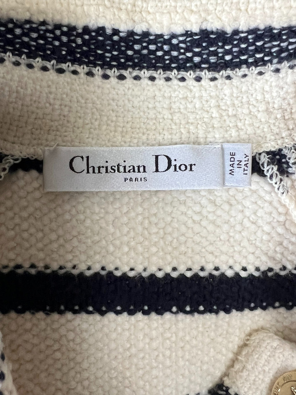 Dior Short Sleeve Striped Jacket