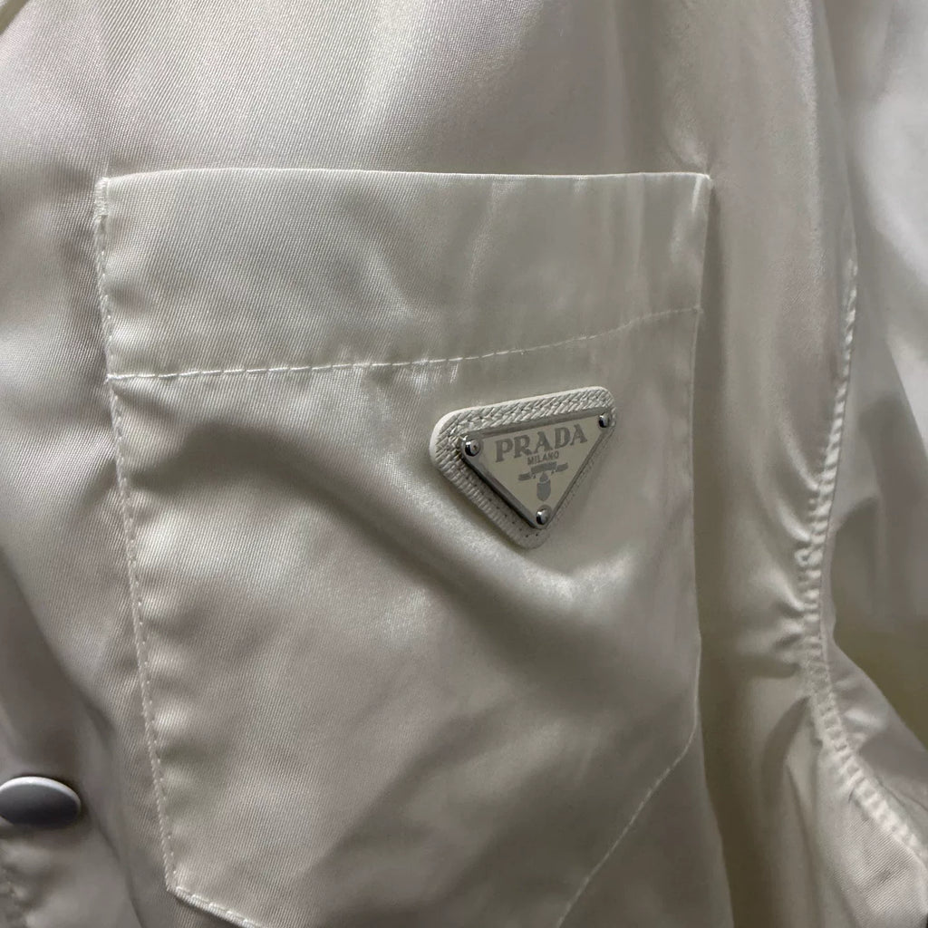 Prada Nylon Triangle Logo Short Sleeve Shirt