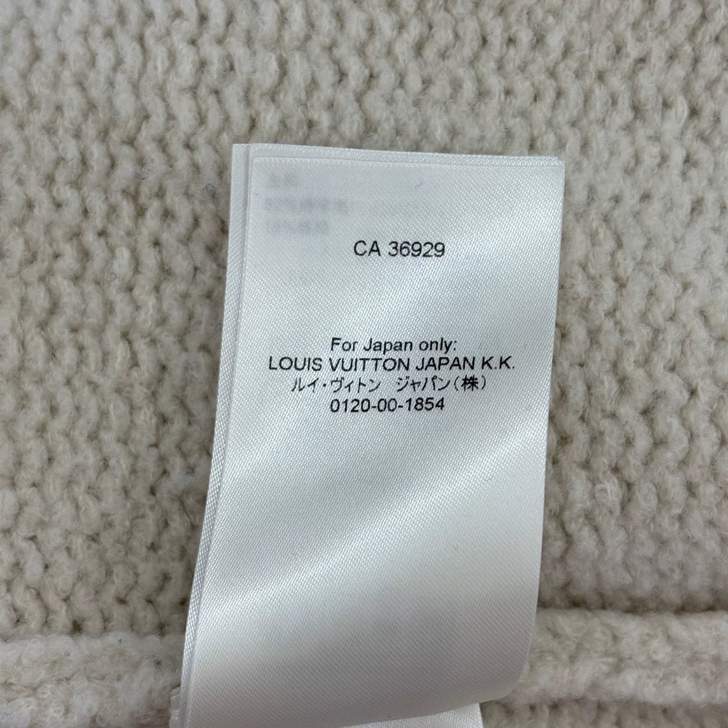 Louis Vuitton LV 2025 new model off-white embroidered teddy sweater