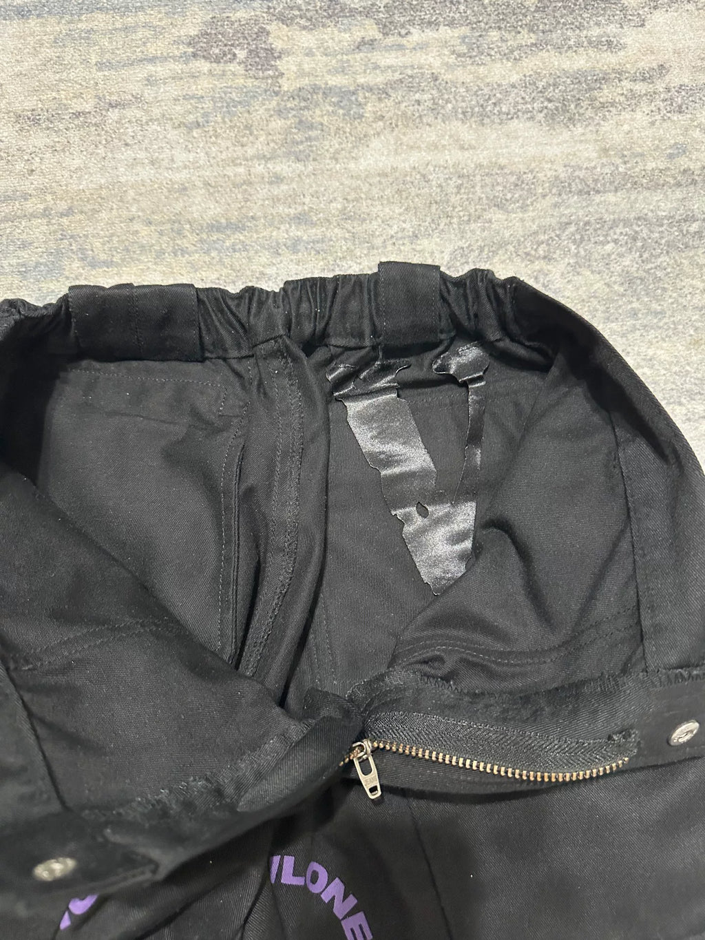 Vlone SS18 Black & Purple Cargo Bondage Pants