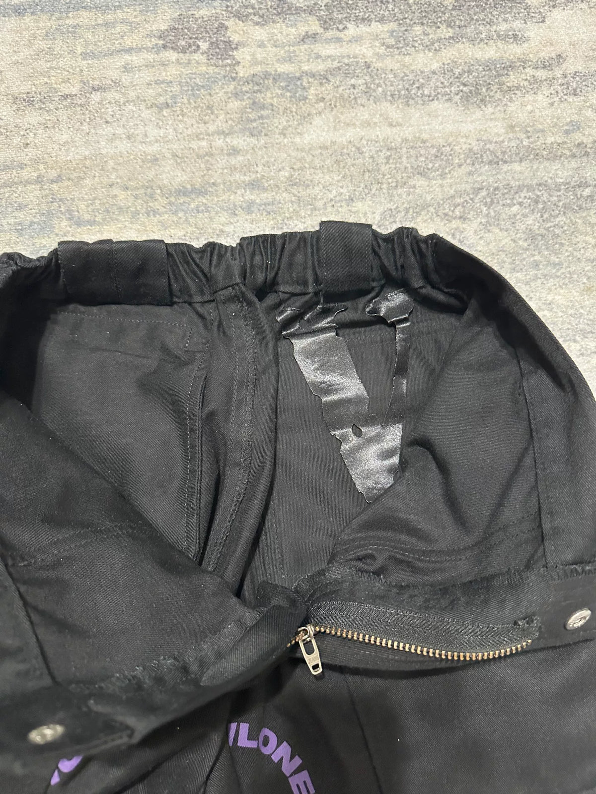 Vlone SS18 Black & Purple Cargo Bondage Pants