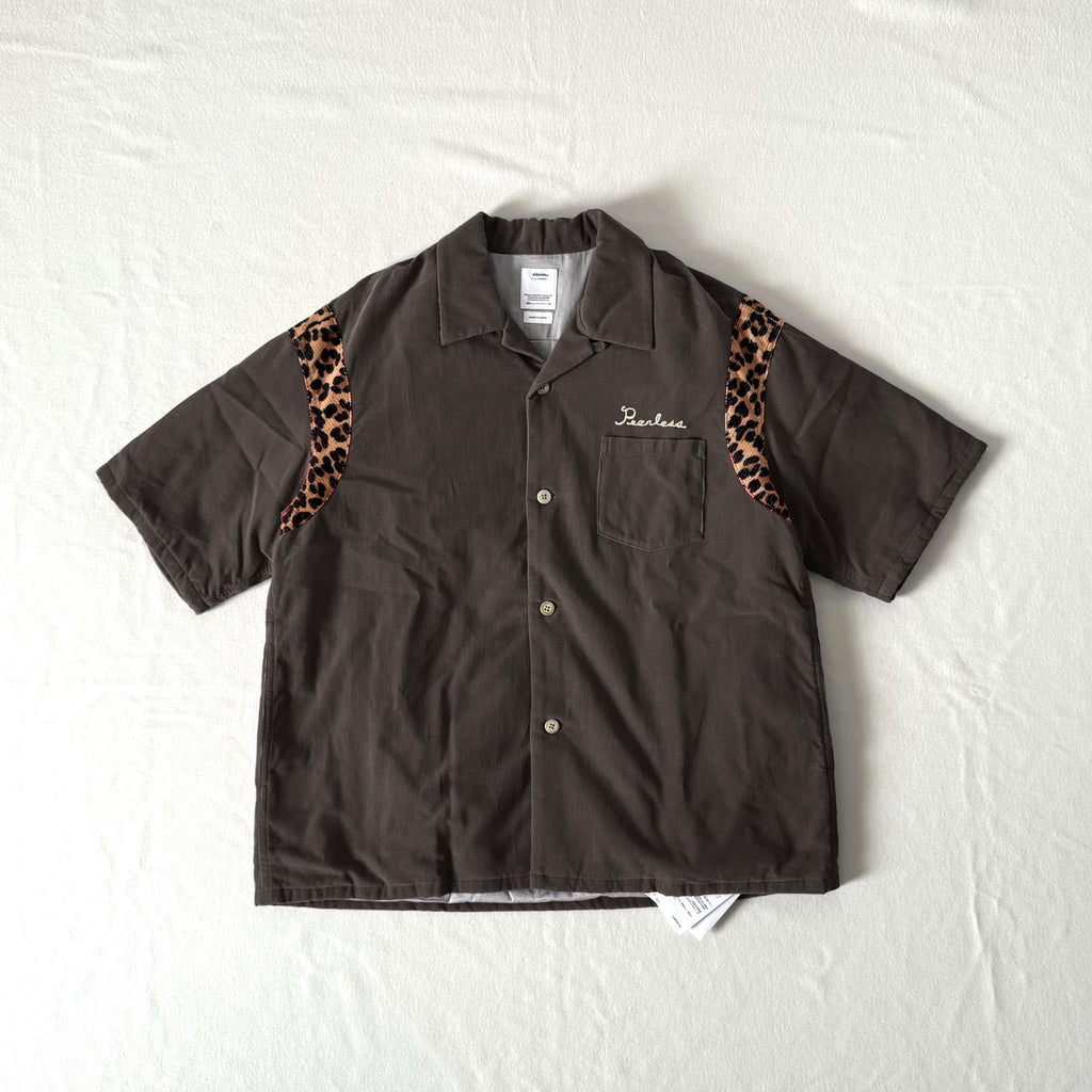 VISVIM 24AW Wallis Down Shirt Short Sleeve Puffer Short-Sleeve Leopard Print Shirt