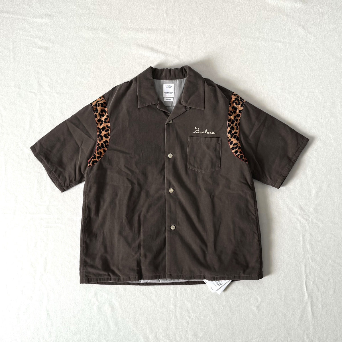 VISVIM 24AW Wallis Down Shirt Short Sleeve Puffer Short-Sleeve Leopard Print Shirt