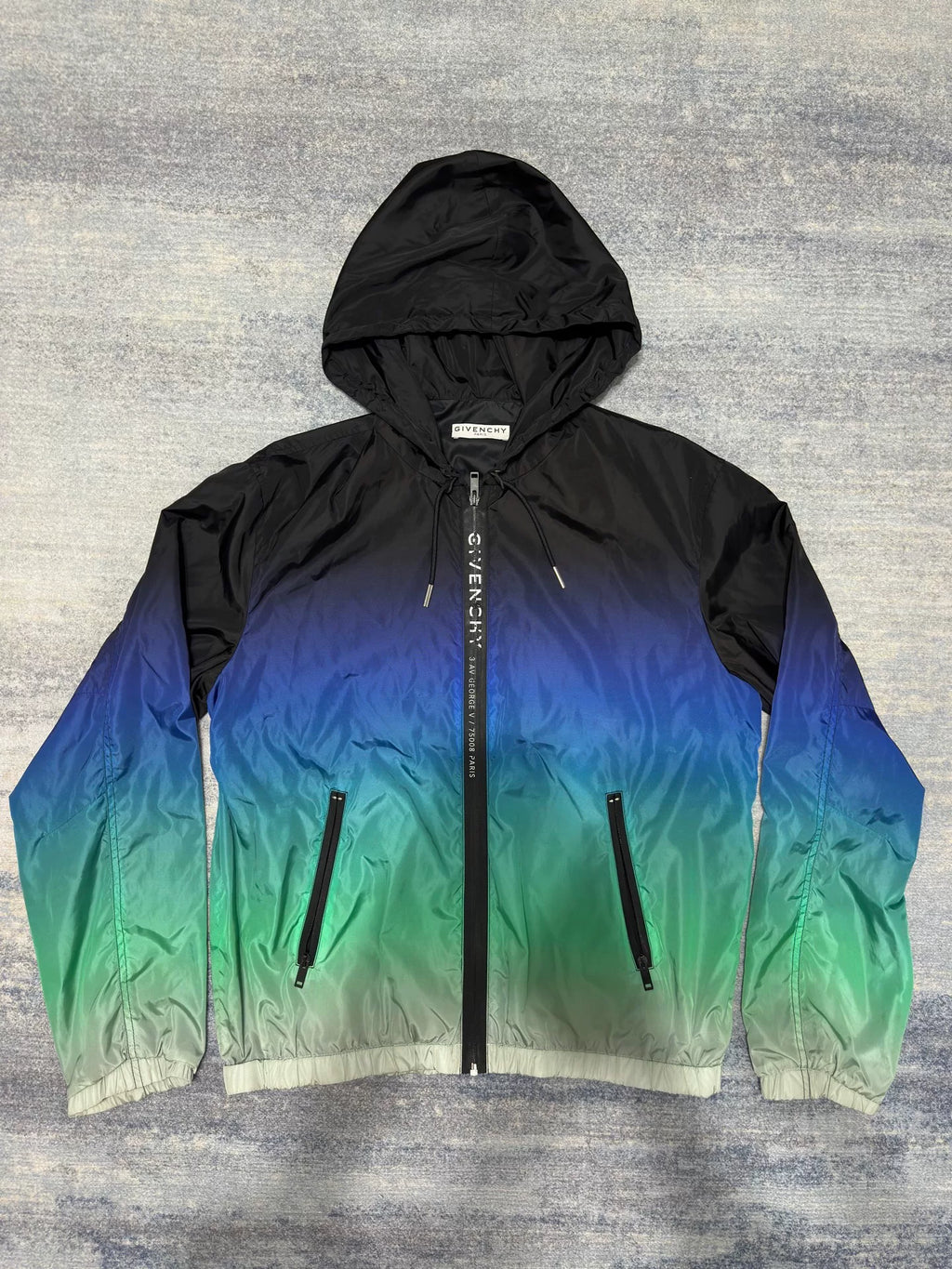 Givenchy Long Sleeve Top Gradient Zip Hooded Jacket