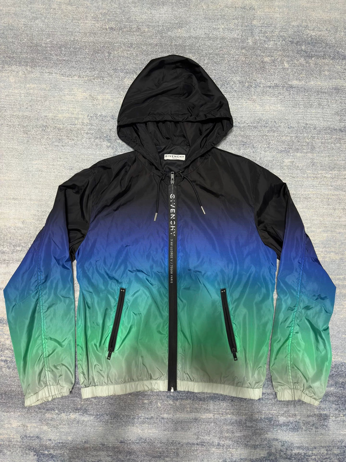 Givenchy Long Sleeve Top Gradient Zip Hooded Jacket