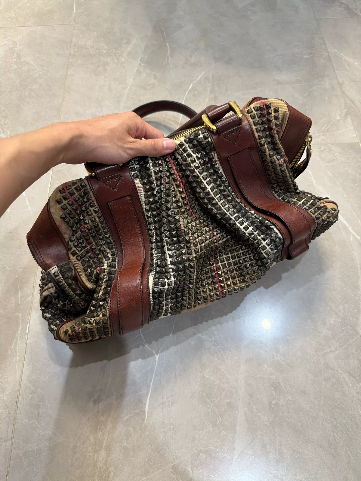 Burberry AW07 Studded Laced Tote Bag by Christopher Bailey