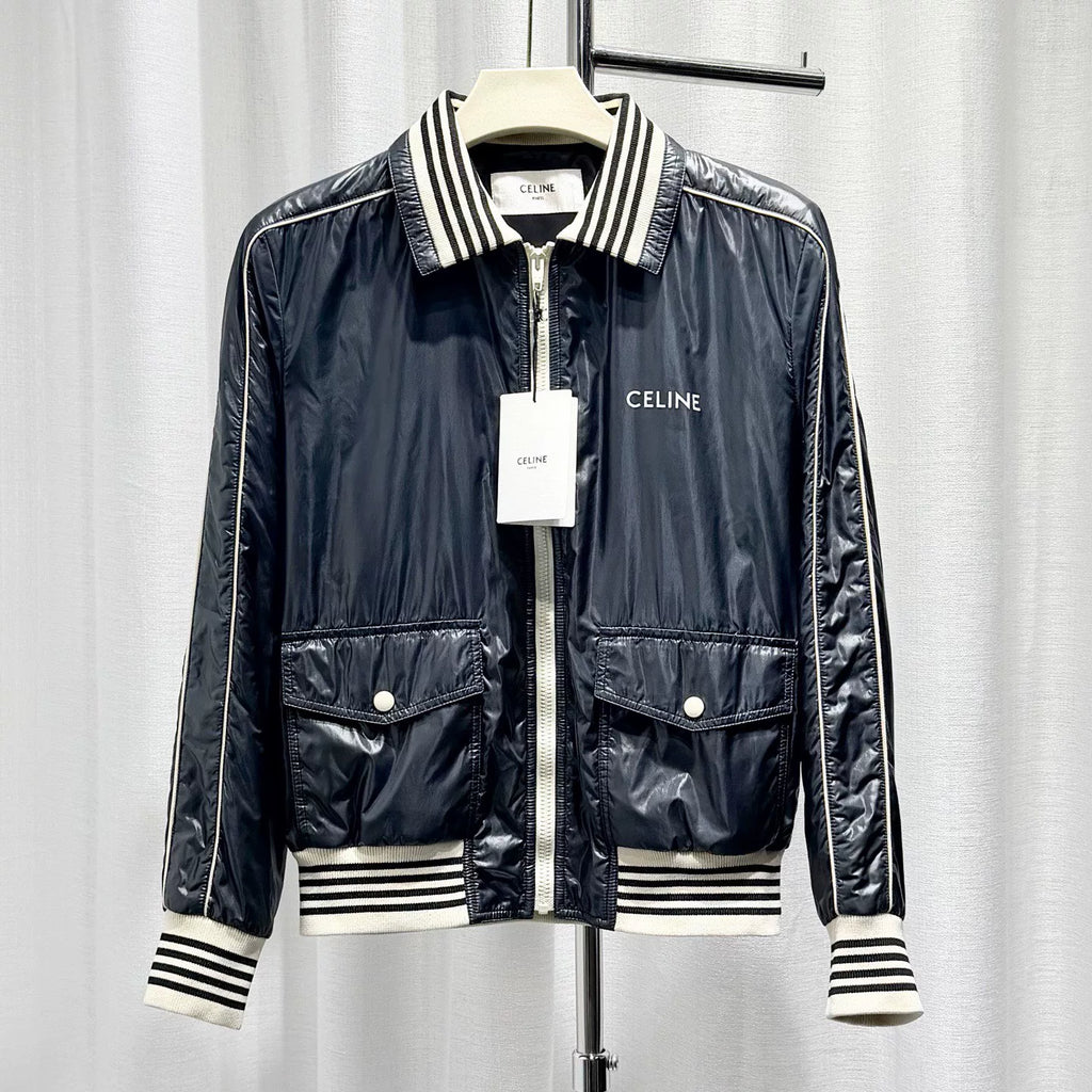 Celine Logo Print Black Jacket