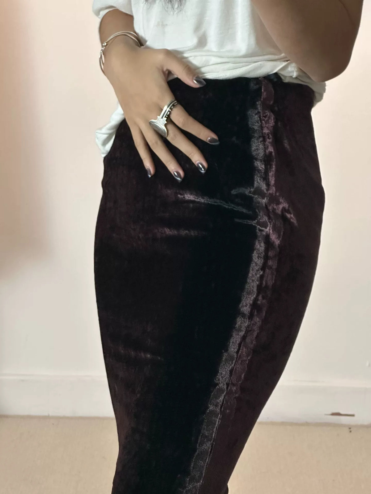 Maison Martin Margiela Red Wine Blackberry · Velvet Skirt
