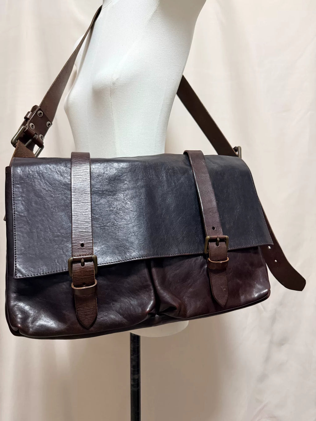 Dries van Noten Crossbody Shoulder Leather Messenger Bag