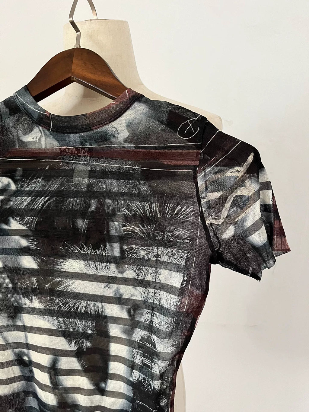 Jean Paul Gaultier Mesh Portrait Top