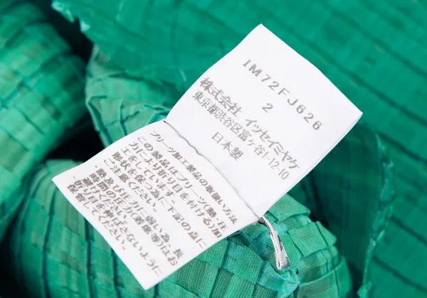 Issey Miyake Vintage Green Pleated Top