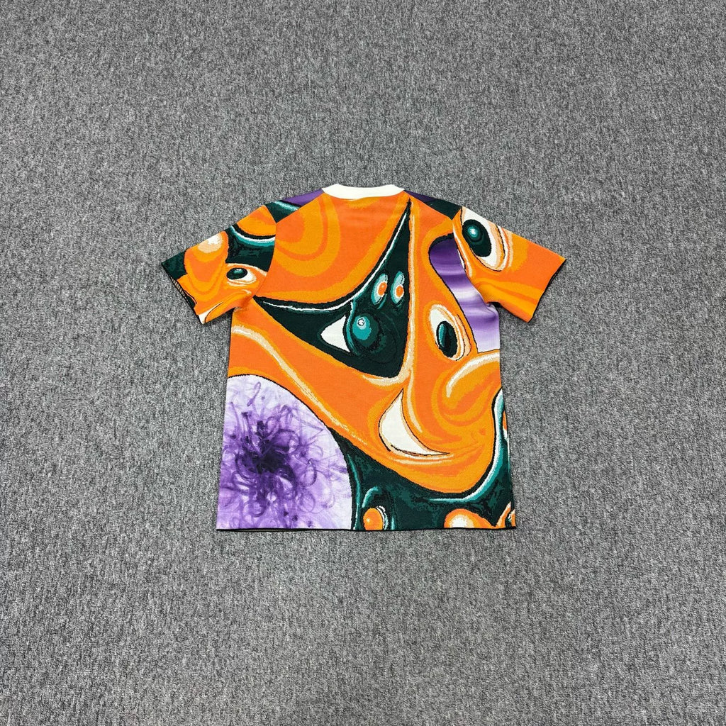 Dior x Kenny Scharf collaboration graffiti short-sleeve knit sweater