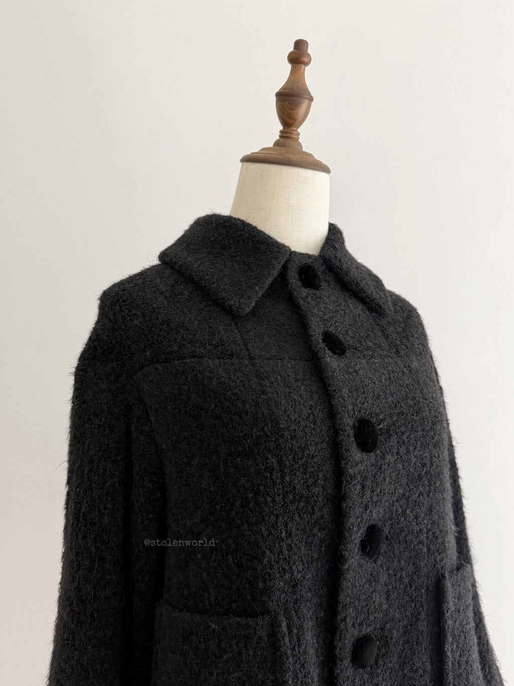 Comme Des Garcons Black Faux Fur Jacket - Devines