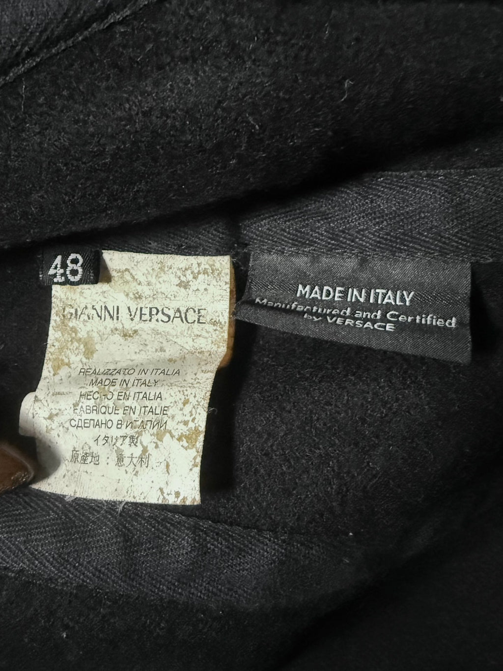 Versace 00s Multi Zip Leather Mainline Jacket