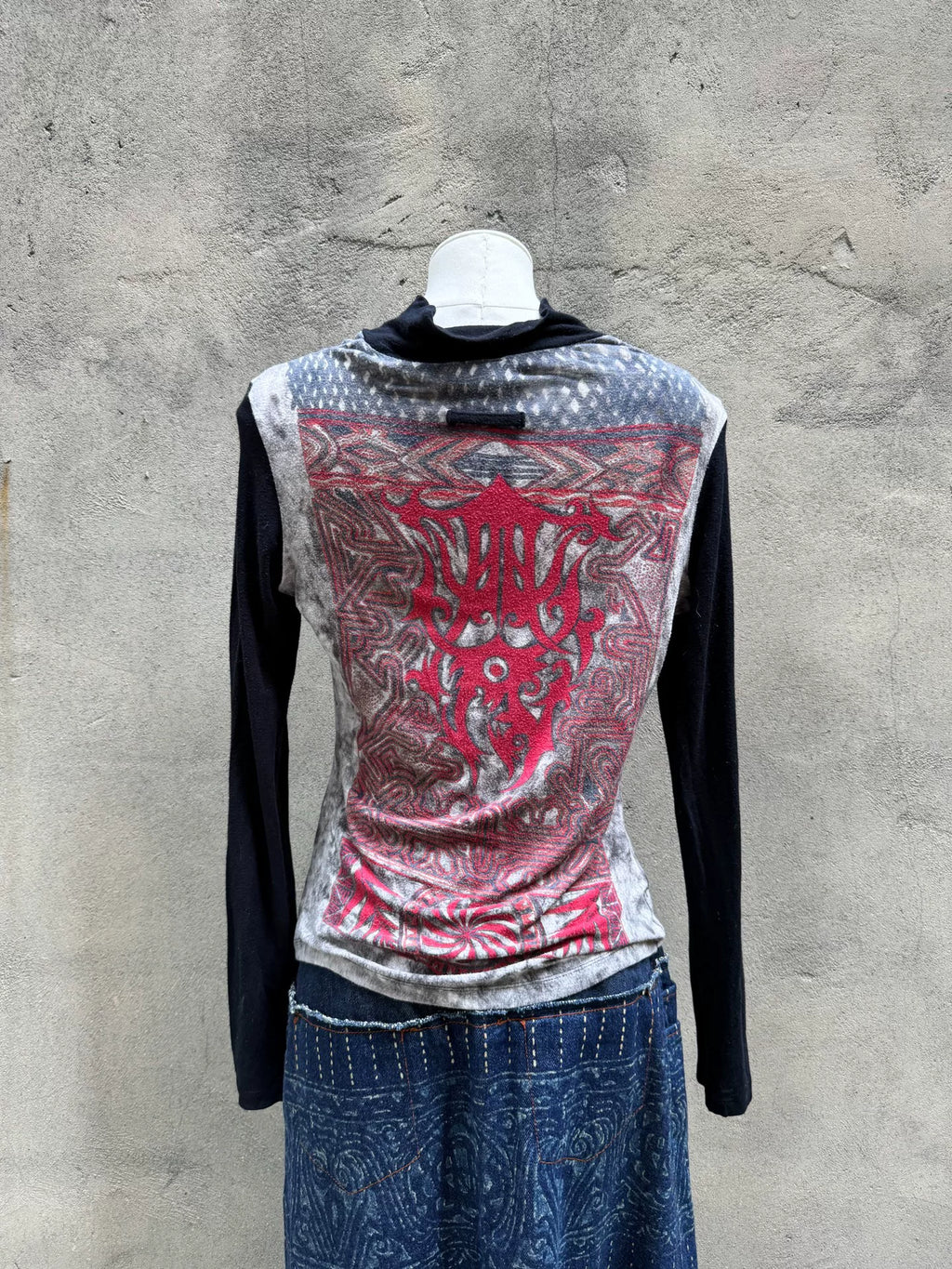 Jean Paul Gaultier Red Top Long Sleeve Top