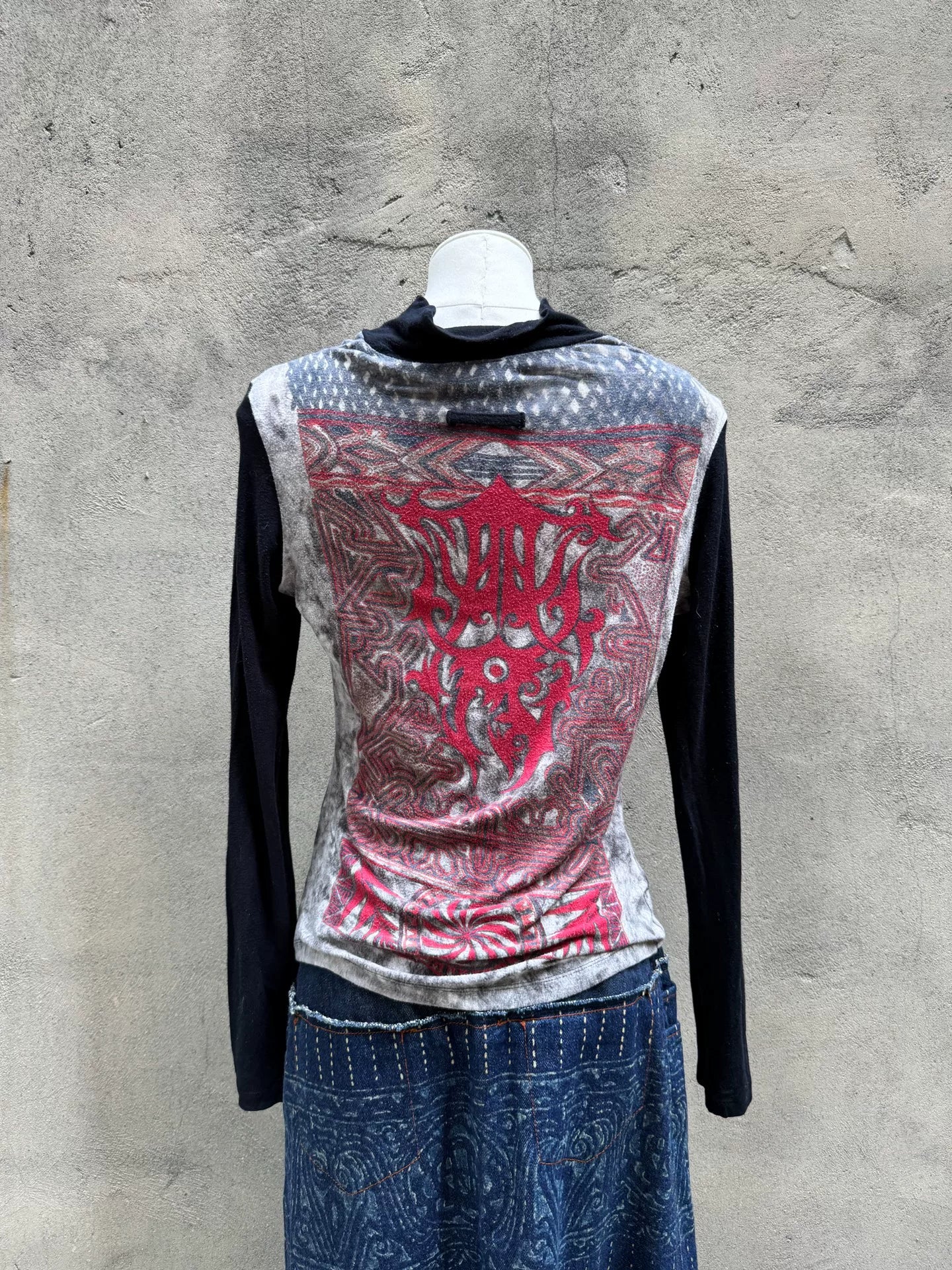 Jean Paul Gaultier Red Top Long Sleeve Top