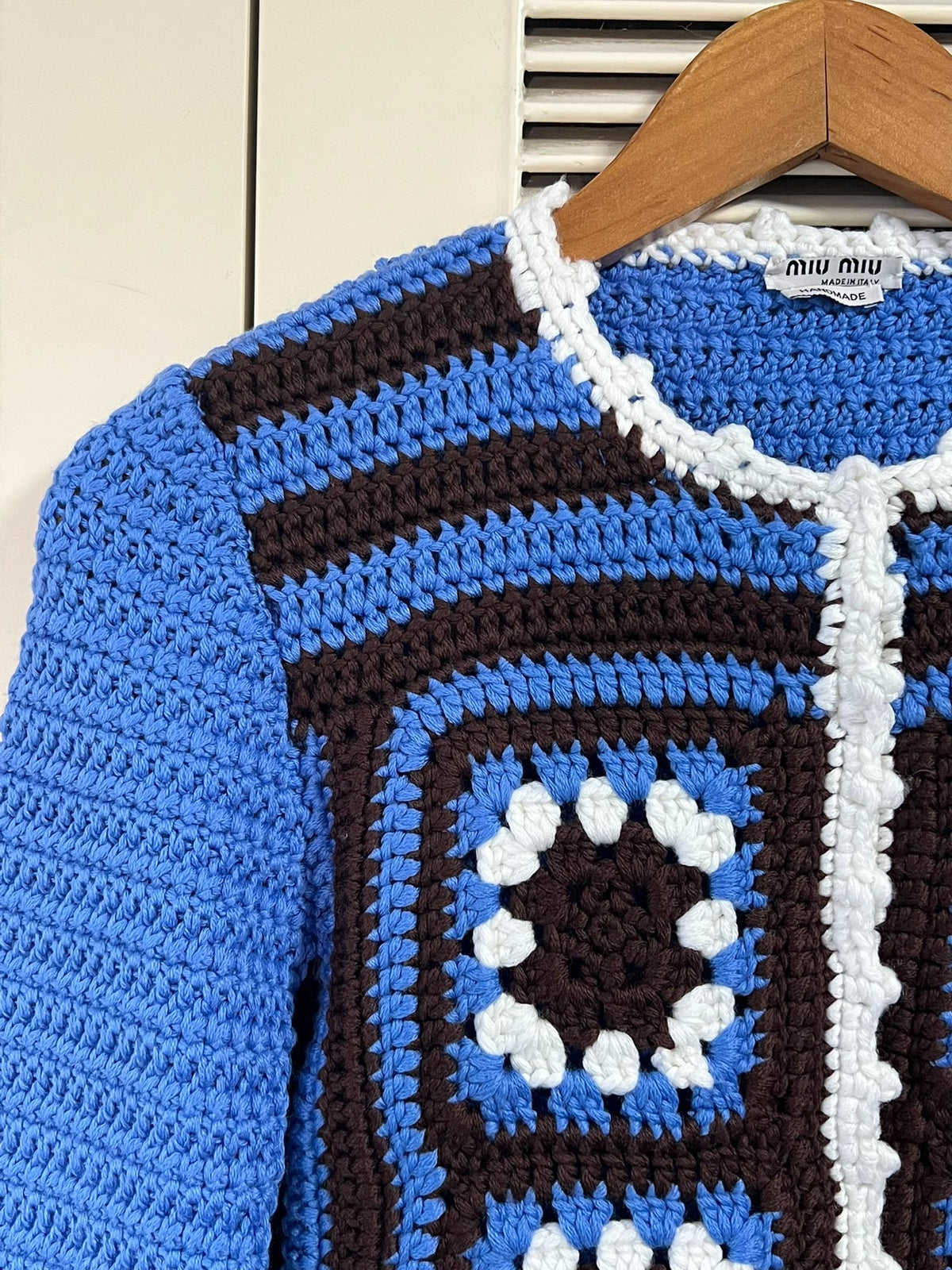 miumiu hand-crocheted short cardigan