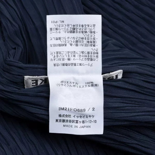 Issey Miyake Vintage Blue Line Pleated Top