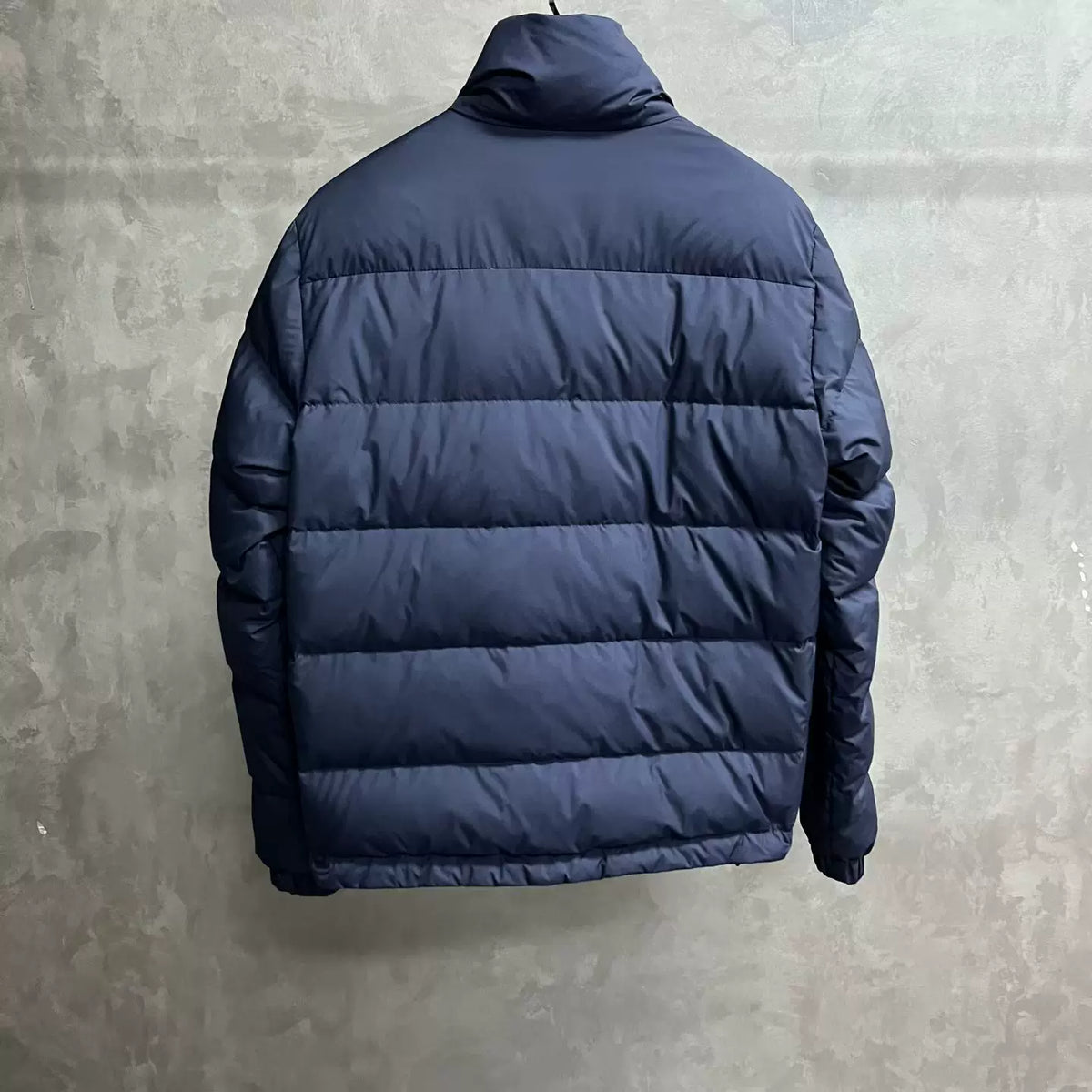 Dior Navy Blue Quilted Stand-Collar Down Jacket
