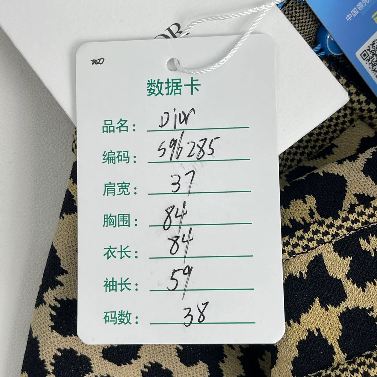 Dior Leopard Print Zipper Dress