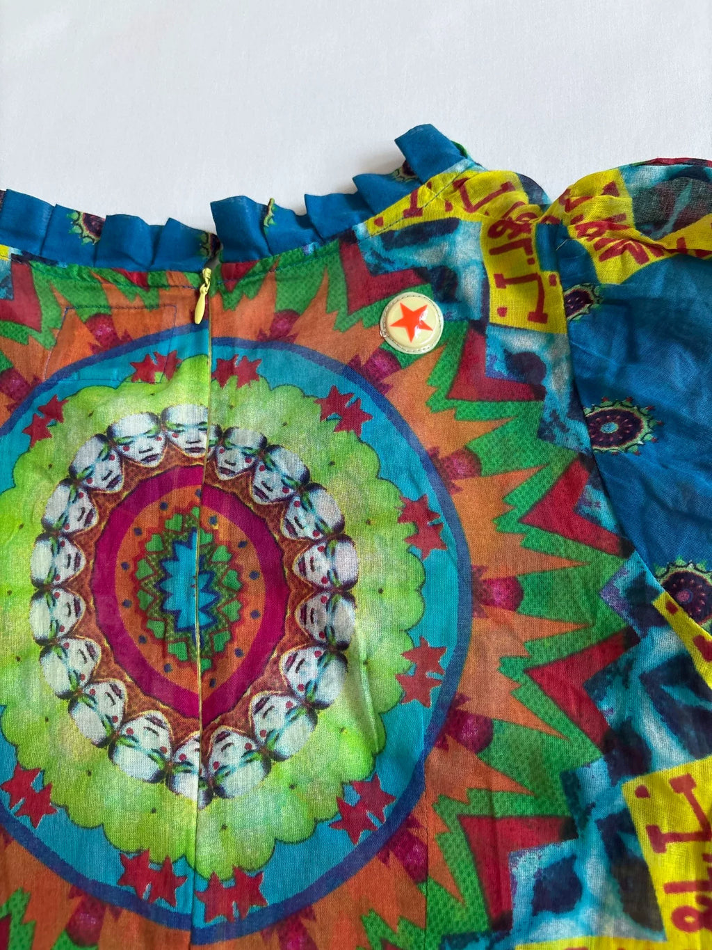 Walter van Beirendonck showpiece psychedelic printed dress W&LT vintage 1997 showpiece