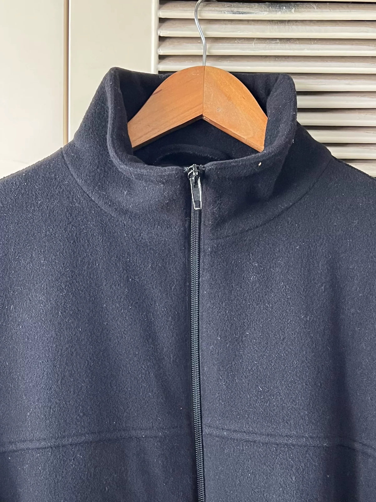 Balenciaga Men's Black Logo Zip-Up Jacket
