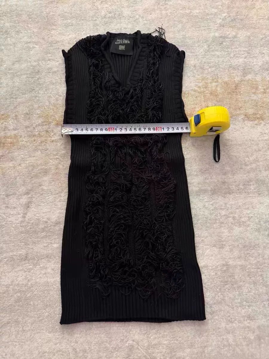 Jean Paul Gaultier Vintage Sleeveless Knit Vest Wool Top