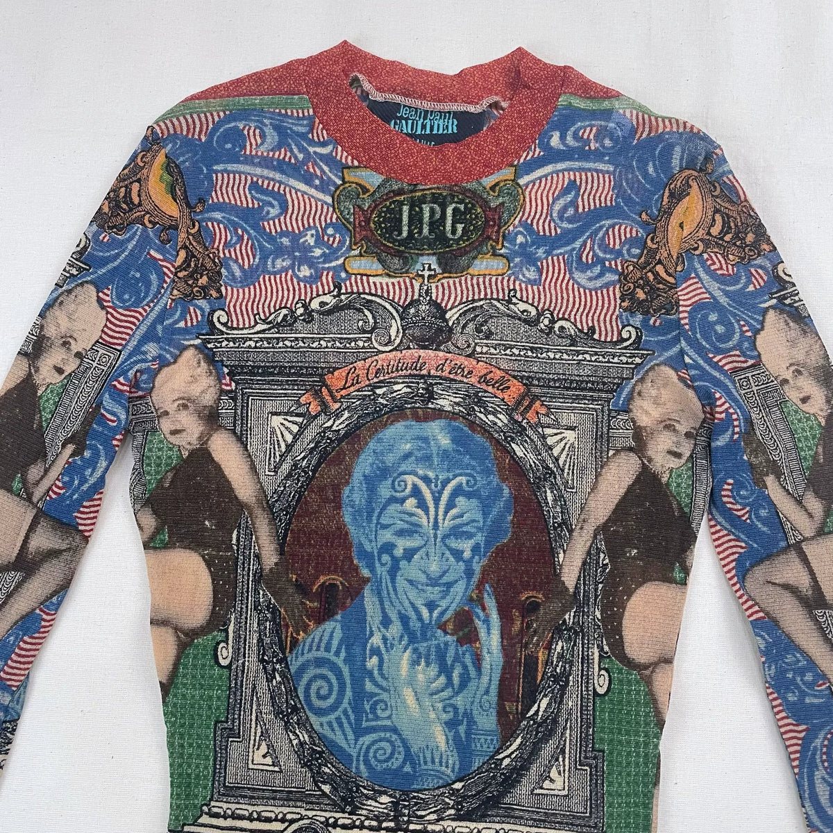 1995 Spring/Summer Jean Paul Gaultier Cabaret Dancer Mesh T-Shirt