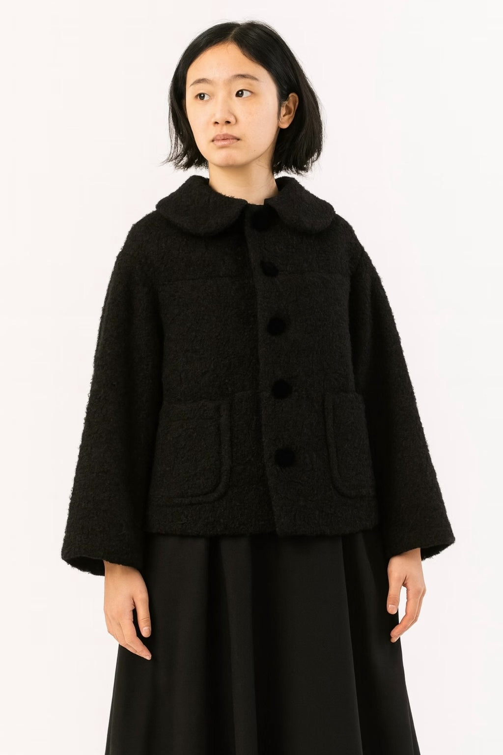 Comme Des Garcons Black Faux Fur Jacket - Devines
