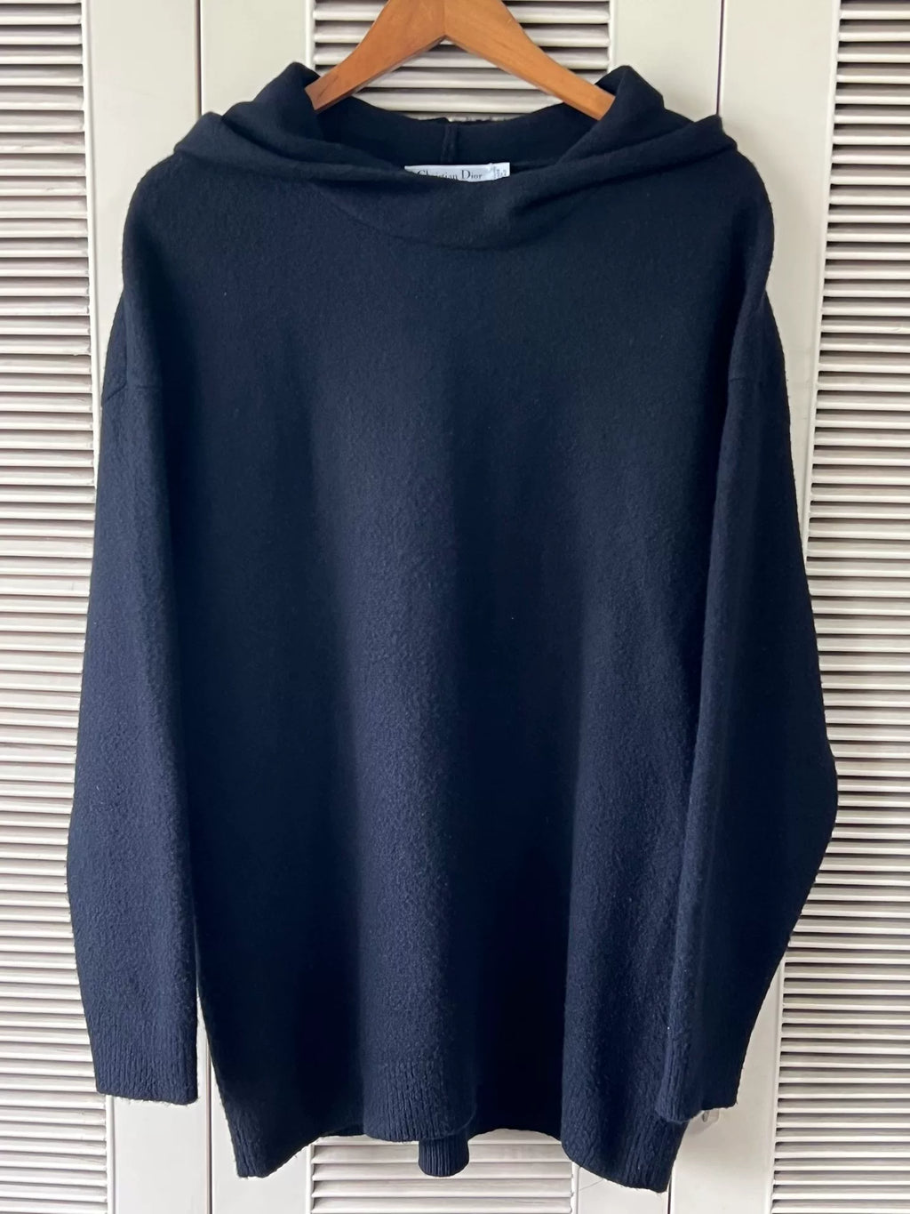 Dior J'ADIOR Figure-8 Hooded Cashmere Knit Sweater
