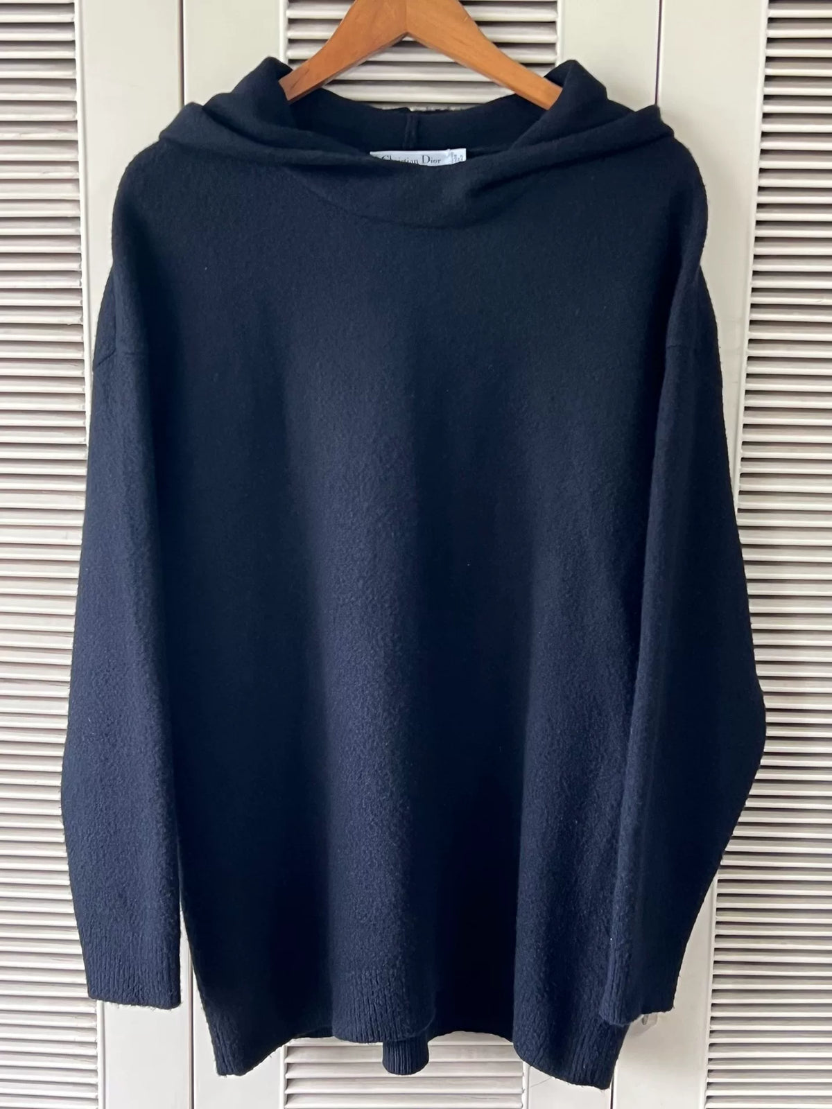Dior J'ADIOR Figure-8 Hooded Cashmere Knit Sweater